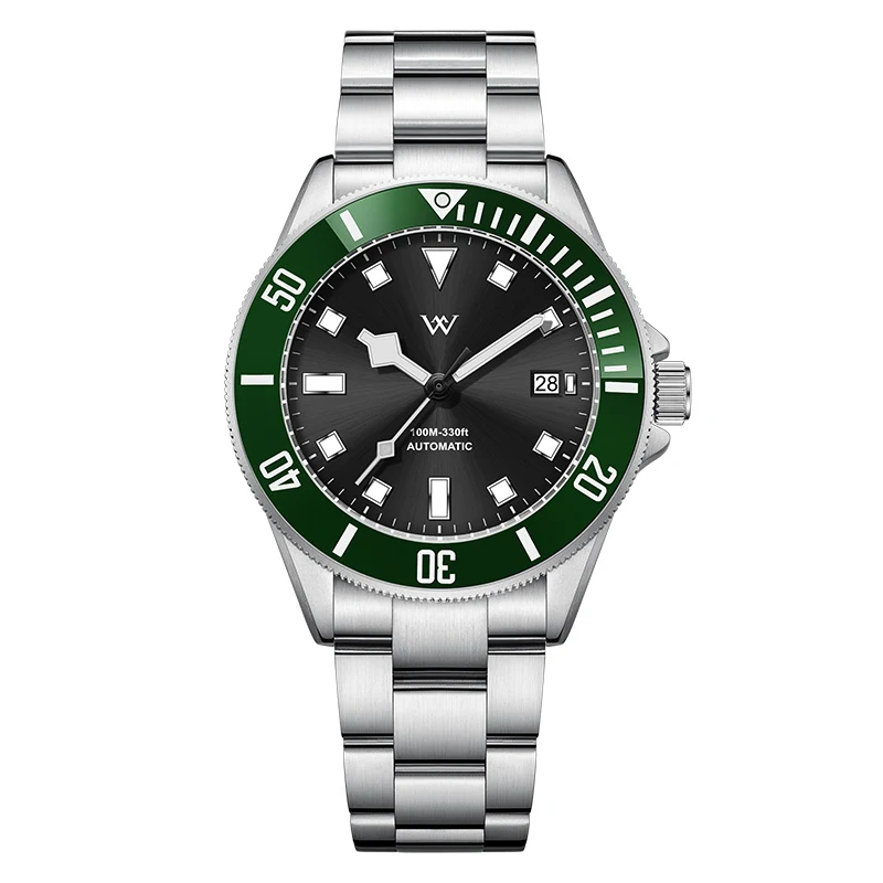 

WM часы автоматические механические часы мужские Miyota8215 100 м водонепроницаемые деловые повседневные светящиеся мужские часы Welly Merck WM085