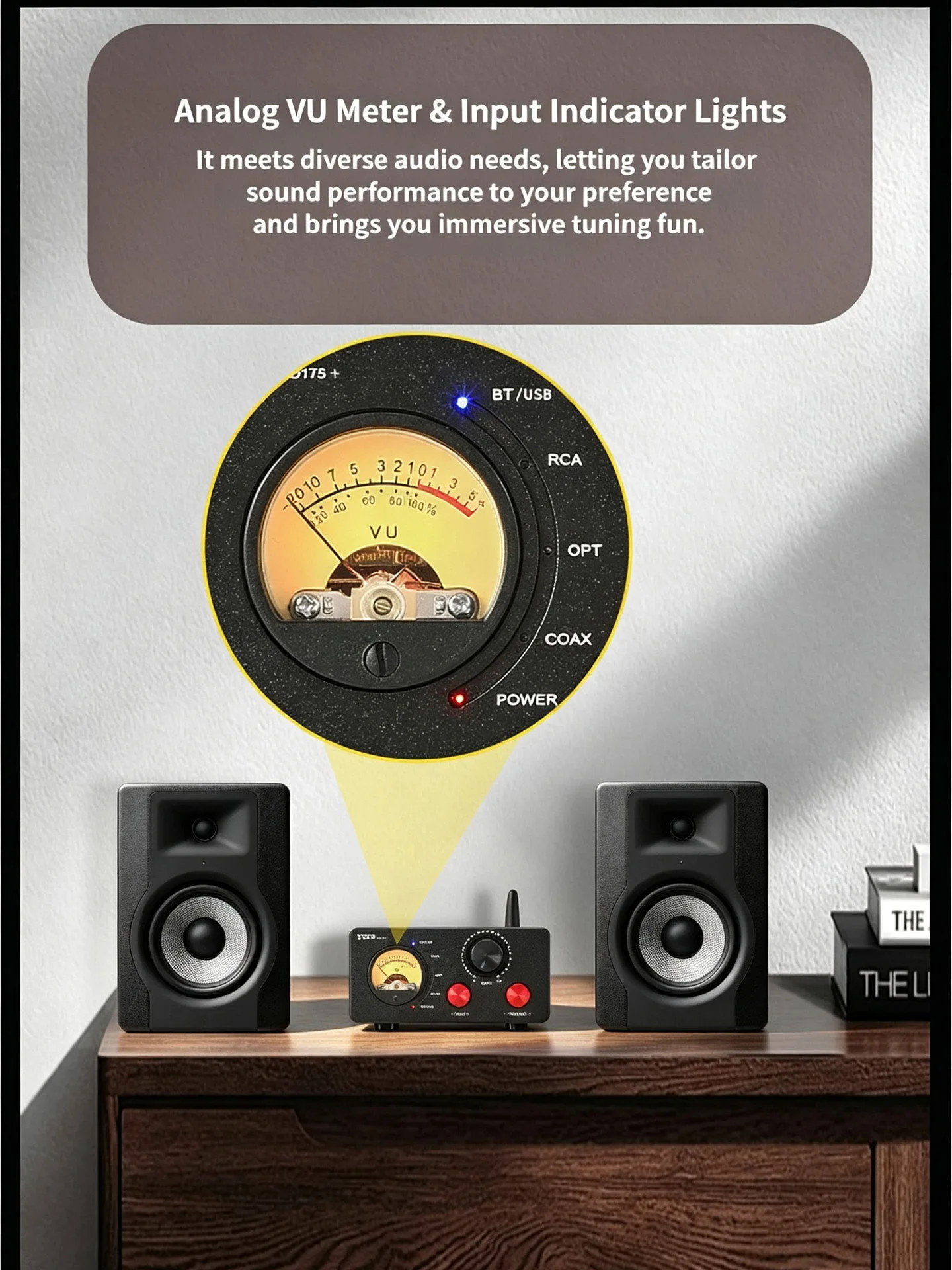 D175+ HIFI Digital Power Amplifier 175W*2 TPA3251 ES9038Q2M Decoder Bluetooth 5.4 QCC3084 LDAC Optical Coaxial USB Audio Amp