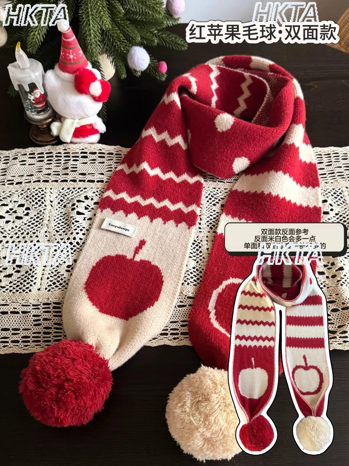 

Милый шарф в виде волос в стиле Лолиты для девочек, Рождество 2026, осень-зима, новинка Kawaii, милые теплые шарфы в горошек, аксессуары для одежды, женские аксессуары