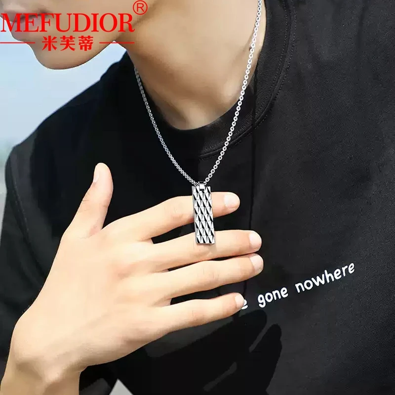 Tungsten Gold Necklace for Men 55cm O Shape Chains White Gold Color Male Pendants Hip Hop Couples Party Jewelry Gift