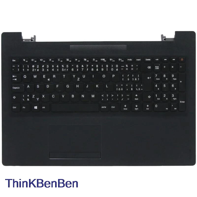 CZ Czech Black Keyboard Upper Case, Capa Palmrest Shell para Lenovo Ideapad 110, 15, 15IBR, 5CB0L46243