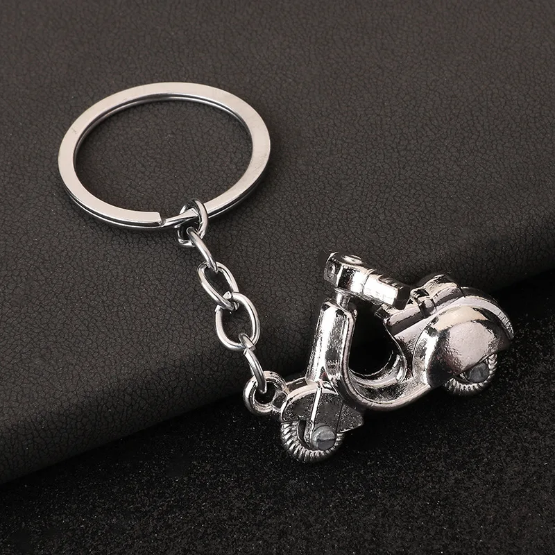 scooter keychain 3D Motorcycle Scooter Car Key Chains Keyfob Classic Electric Cars Keyring Pendant Unisex Gift