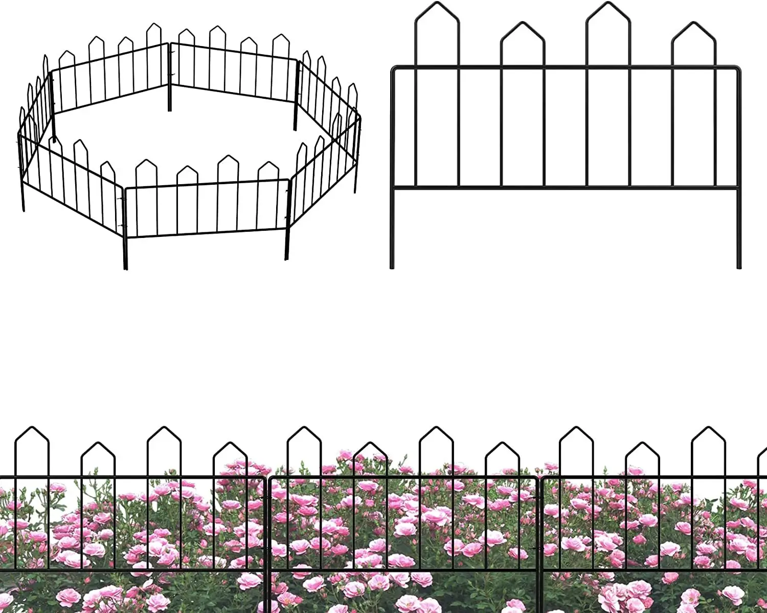 7Pcs Garden Fence Border Small Metal Wire Garden Animal Barrier Yard Landscape