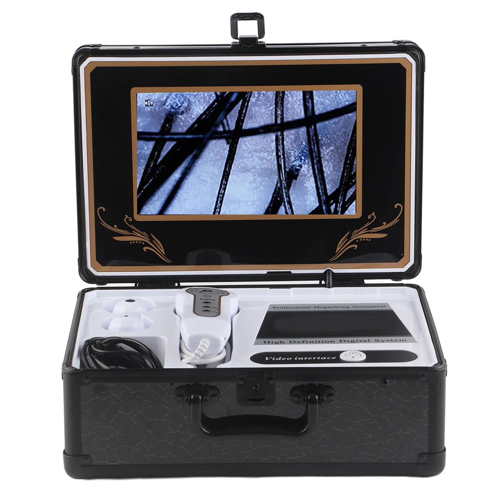 Detector de couro cabeludo, câmera profissional 50x 200x, analisador de couro cabeludo, microscópio, ferramenta de cuidados com a pele, detector de pele