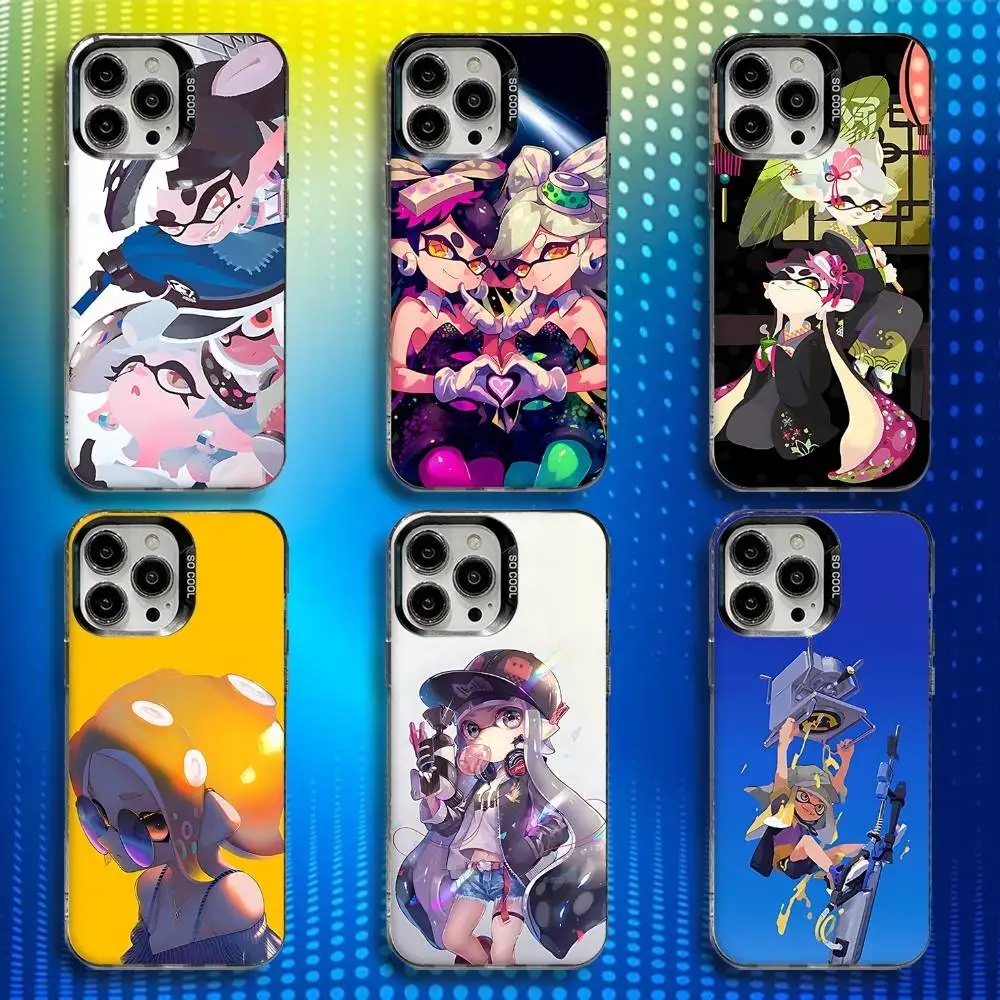 

Game S-SplatoonS 3 Phone Case For iPhone 17,16,15,14,13,12,X,8,Pro,Max,Plus,E,SE4,Air,Mini IMD Matte Black
