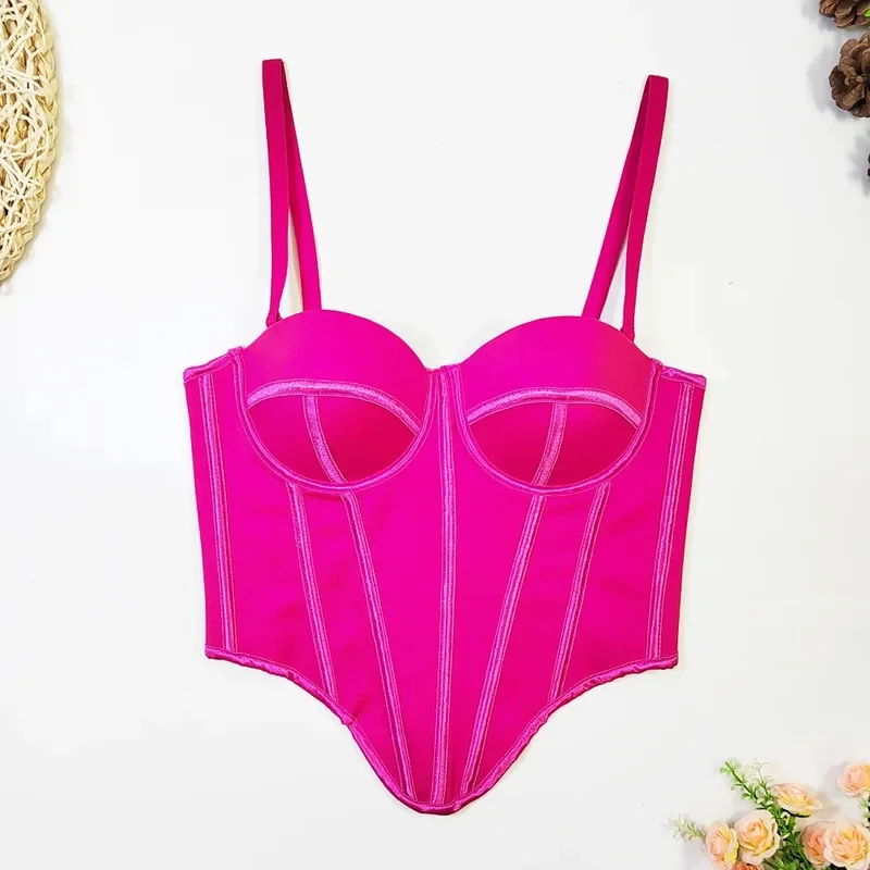 

Women Chic irregular fishbone Straps Camis Slim Sexy Fashion Summer Tops Women Crop Top
