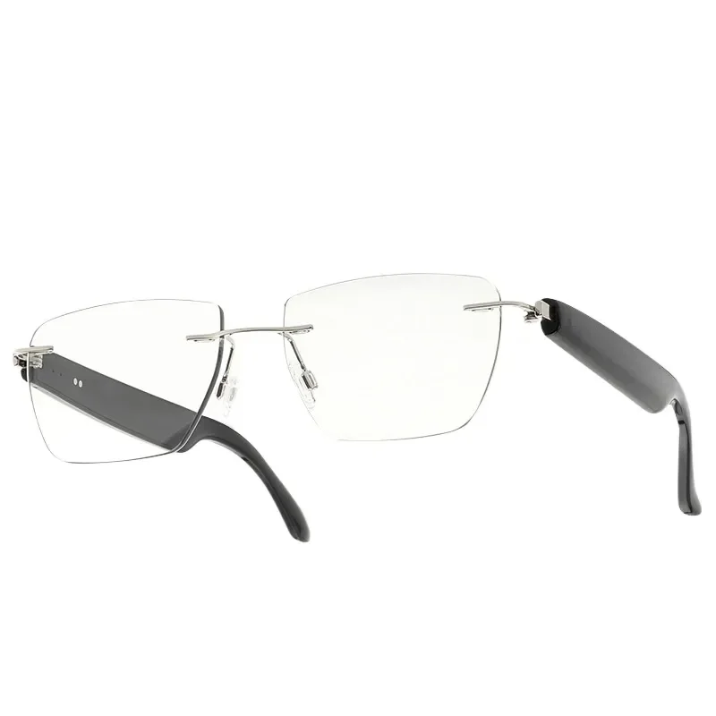 AI Translation Smart Bluetooth Glasses Metal Frame Binaural Music Call Wireless Eyewear for Men Women Business Travel Audio
