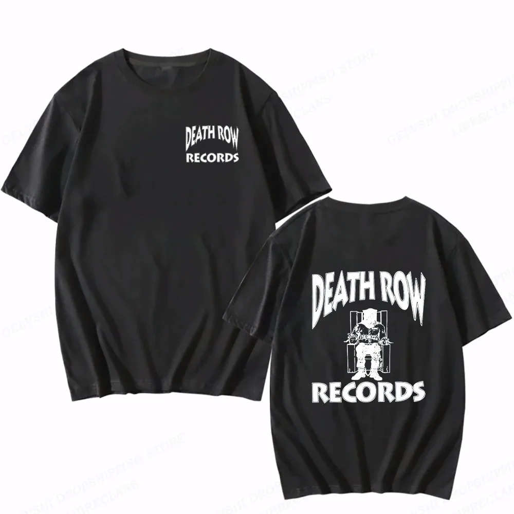 Death Row Records T-shirt, Summer 2024 Men\'s Fashion T-shirt, Cotton T-shirt, Kids Hip Hop T-shirt, Women\'s Casual short Sleeve