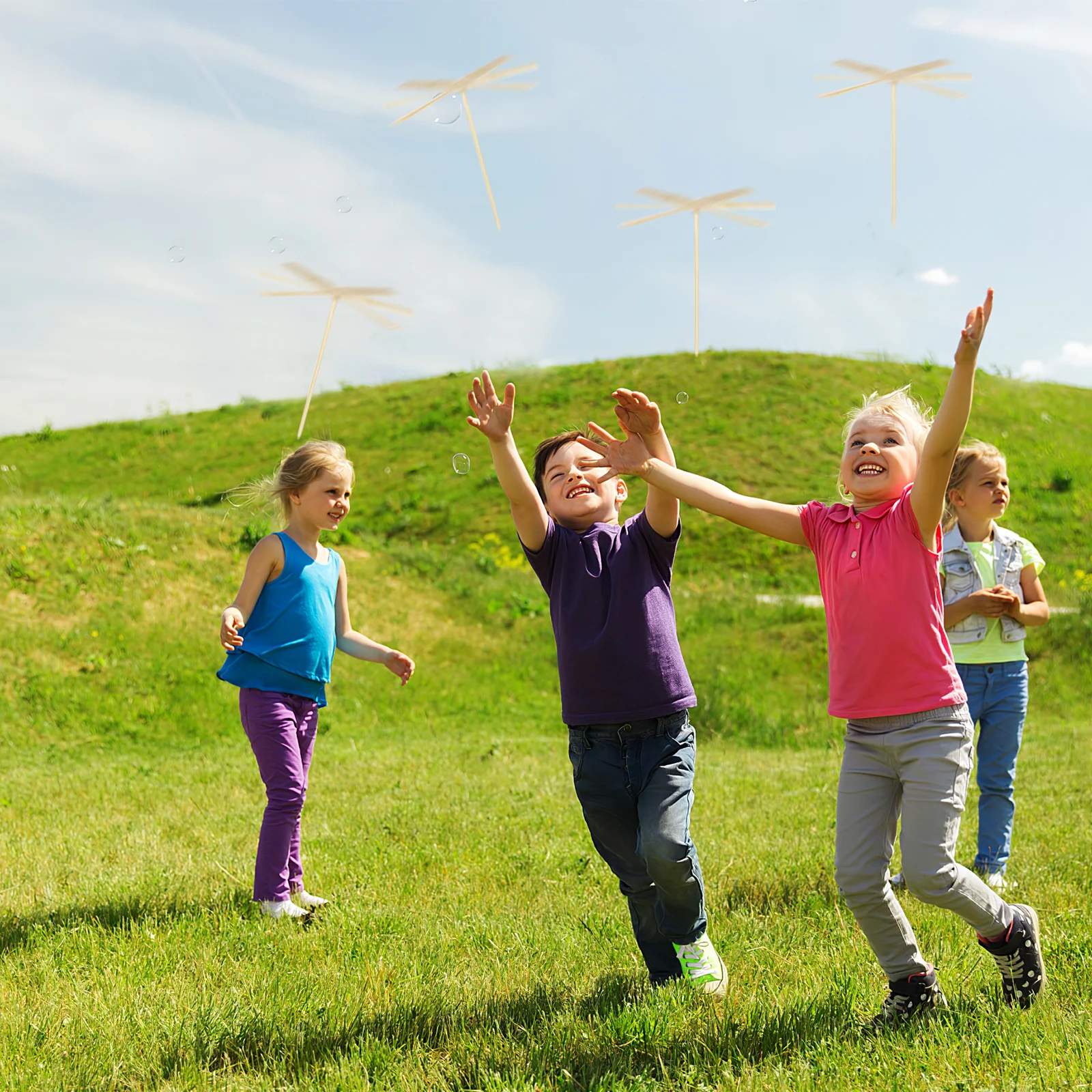 10개입 균형 중력 잠자리 나무 자연색 과학 교육용 어린이 발달 게임 균형 중력 장난감