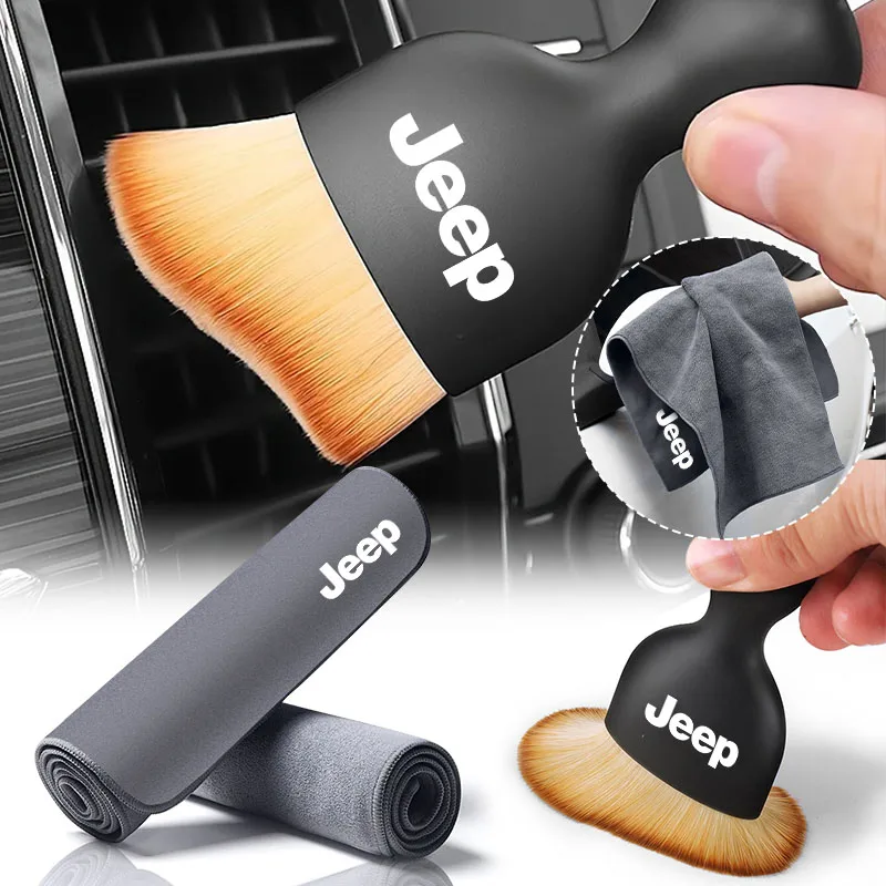 

Cleaning Drying Cloth Car Interior Cleaning Soft Brush Dust Remover For Jeep Renegade Wrangler JL JK Gladiator Grand Cherokee