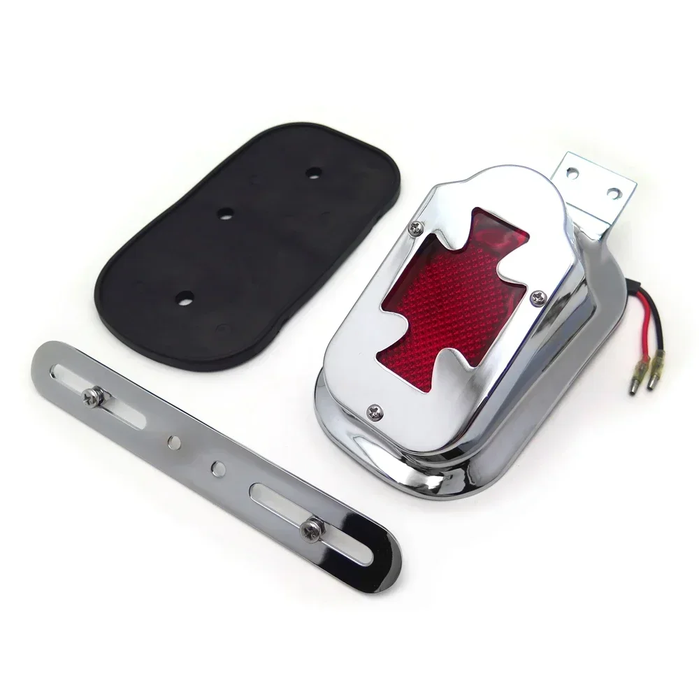 

Motorcycle Parts Maltese Cross Tail Light Metal Tail Light Iron Cross Brake Light for Harley Davidson Chromed