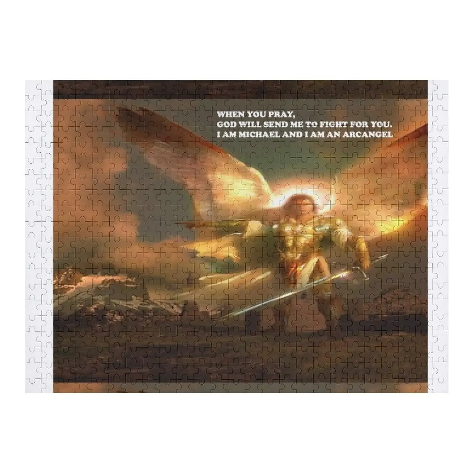 

Michael the warrior angel Jigsaw Puzzle Personalised Wooden Compositions For Children Puzzle