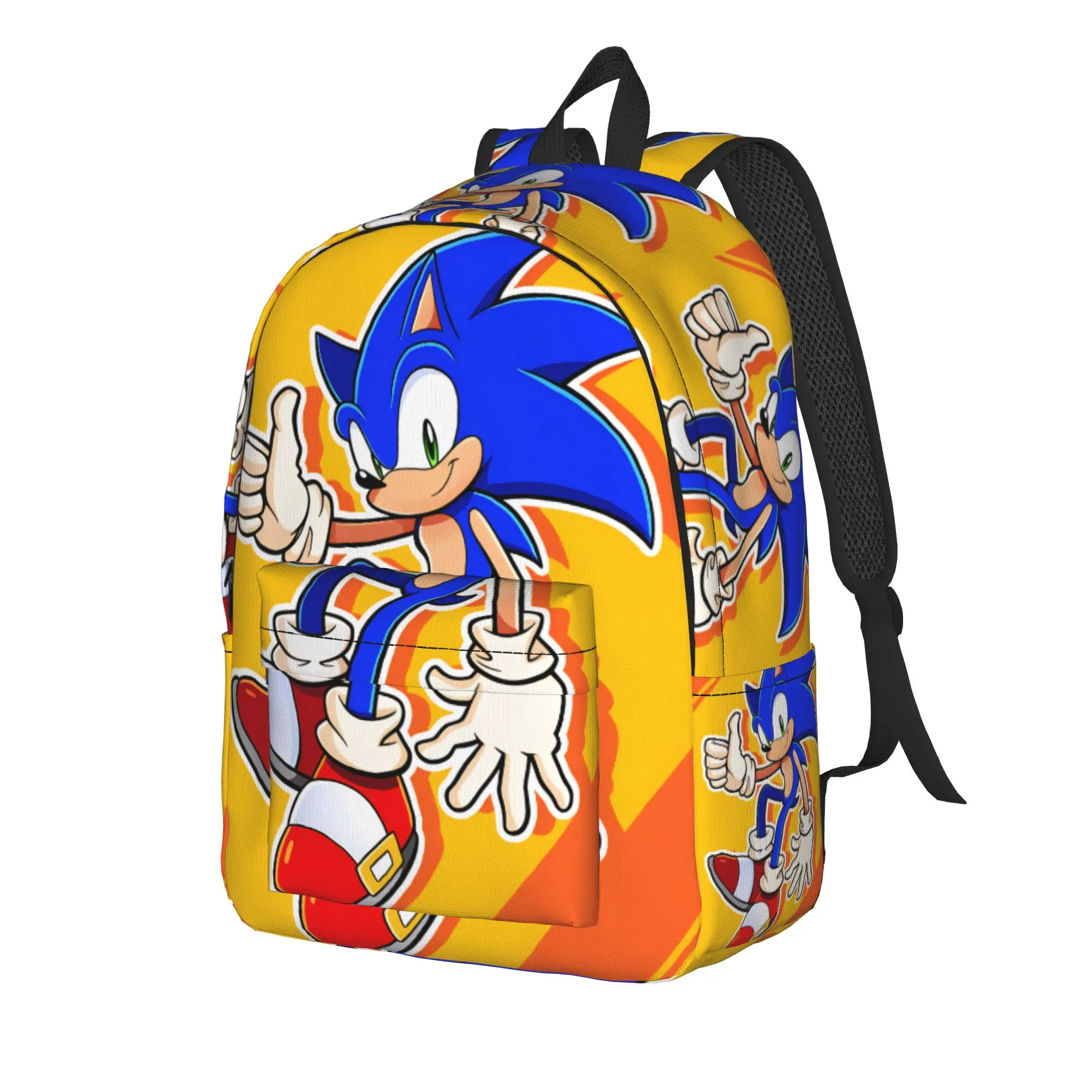 Sonices Cartoon Game Backpack  Cycling Backpacks Teen Colorful Lightweight School Bags Modern Rucksack