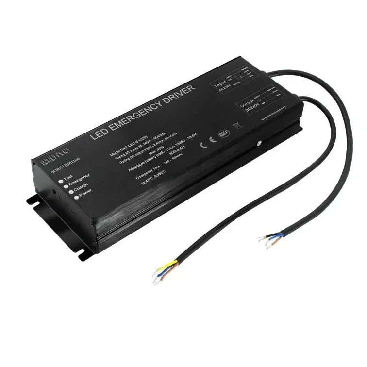 For 2 Hours Heavy Backup Battery Emergency LED Driver Newest Factory 100W CE ROHS Lighting and Circuitry Design 500 Times 3-year