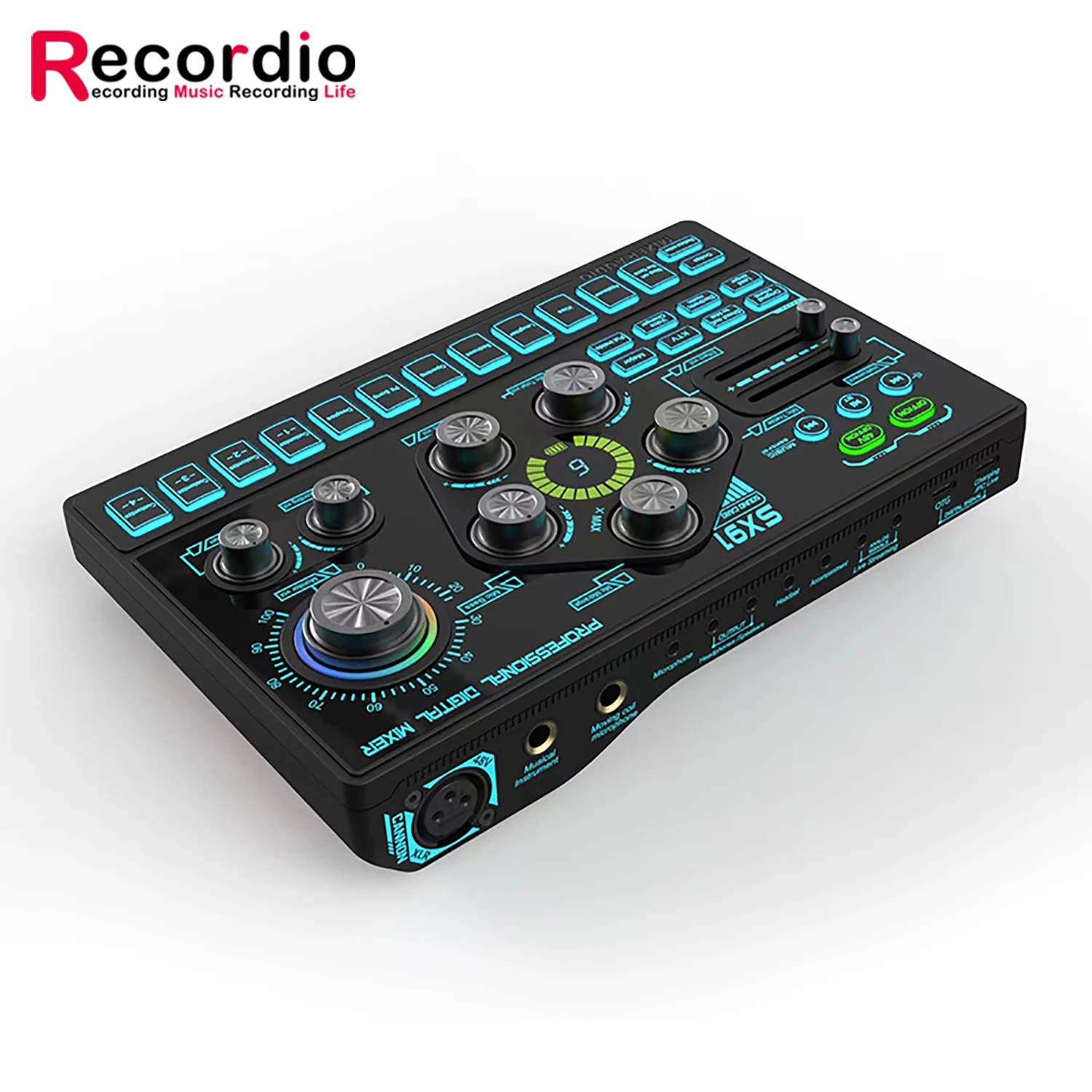 GAX-SX91 Professionele Meerdere Effecten Live Xlr Geluidskaart Audio-Interface Met 48V Voor Live Streaming Tiktok Gaming