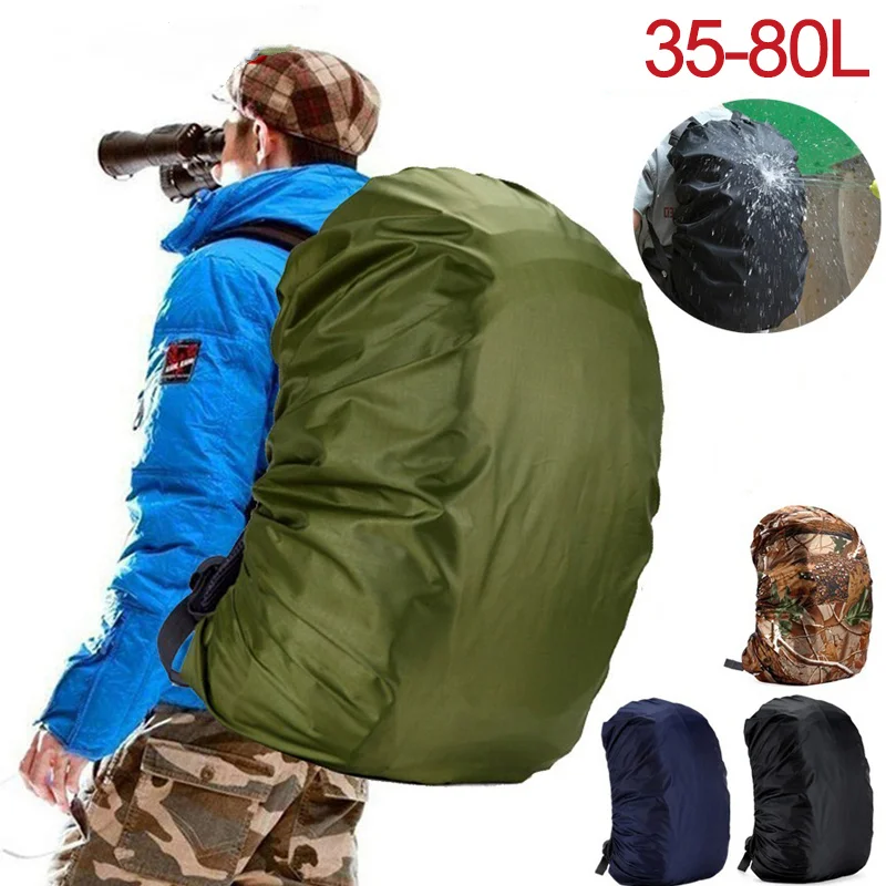 Mochila Universal para hombre, cubierta impermeable para lluvia, senderismo, escalada, exteriores, 35-80L