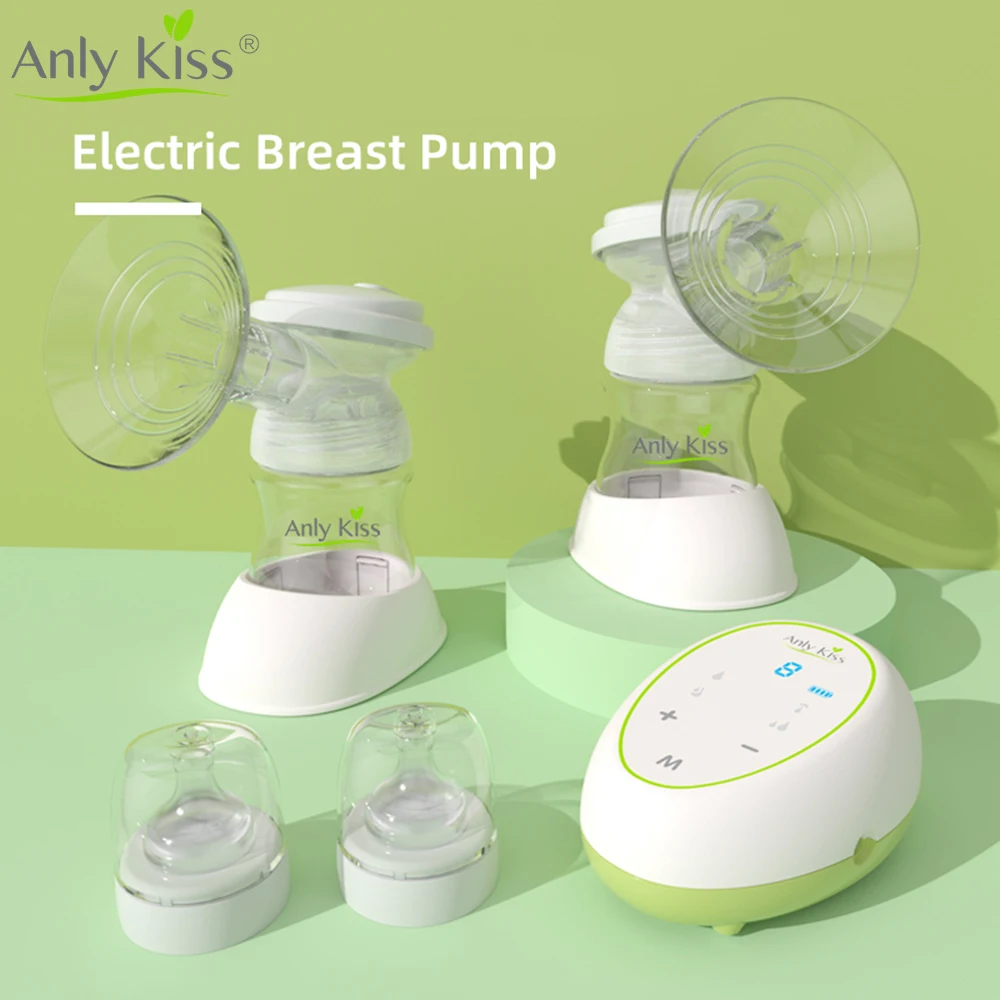 Anly Kiss-extractor de leche eléctrico, multifunción, doble, prevención de reflujo, de silicona, automático, recargable