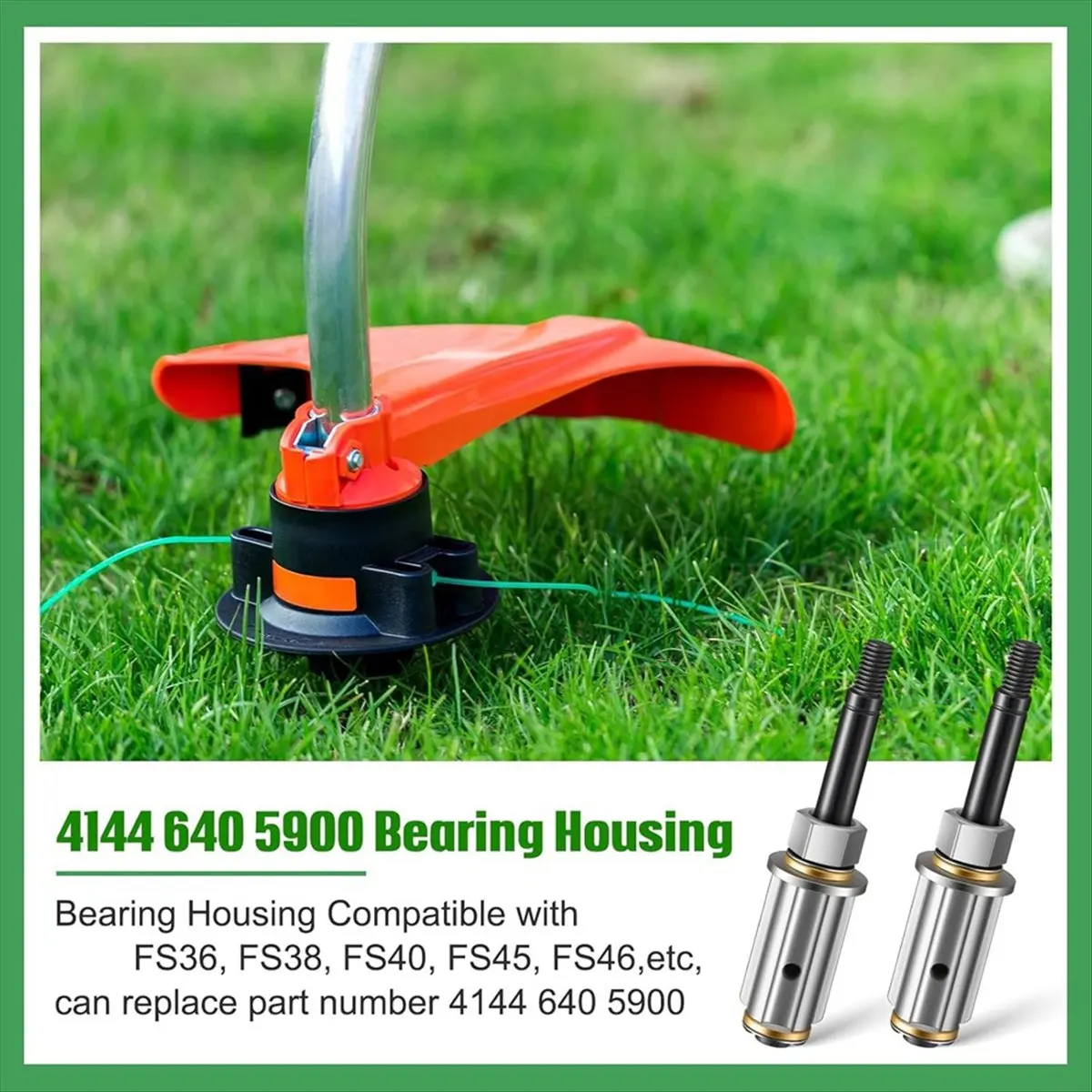 (BABQ) Paquete de 2 Carcasas de Rodamiento para Desbrozadora Stihl Fs38 Fs45, Repuestos para la Extremidad de la Barra de la Desbrozadora