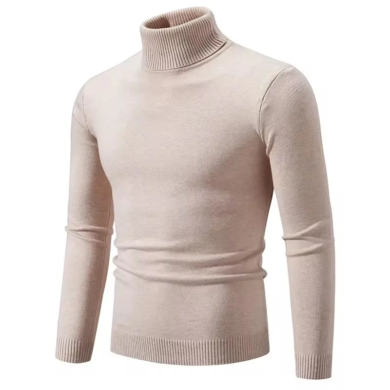 Cool New Trend Men\'s High Neck Sweater  Pullover Knitted Warm Casual Men Clothing  Knitted Sweater Men