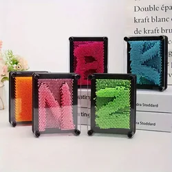 3D Pin Art Toy, Rainbow Color Creative Unique Plastic Pin Art Board For Kids