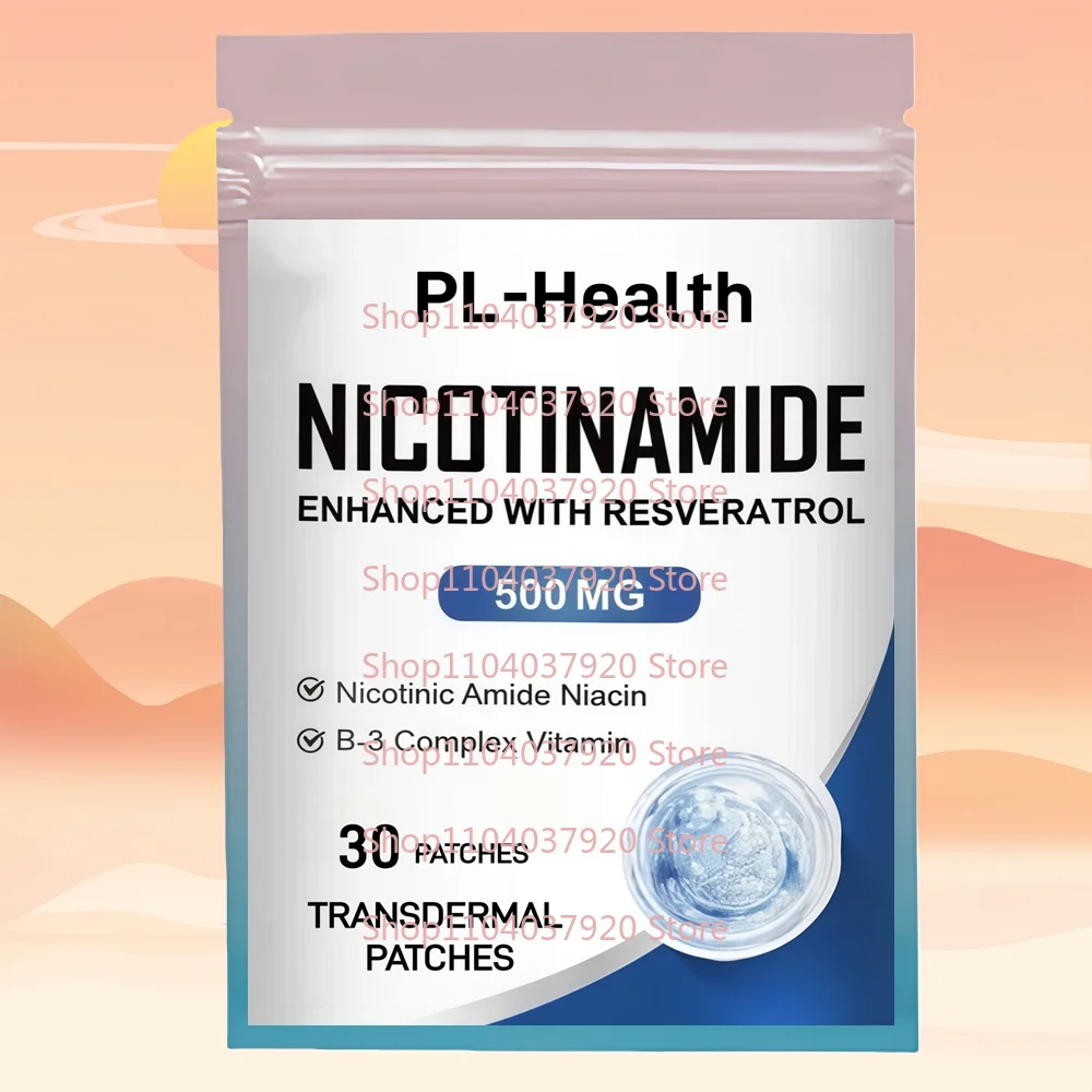 

30 Patches Nicotinamide Transdermal Patches With Resveratrol for Heart & Anti-aging Antioxidant