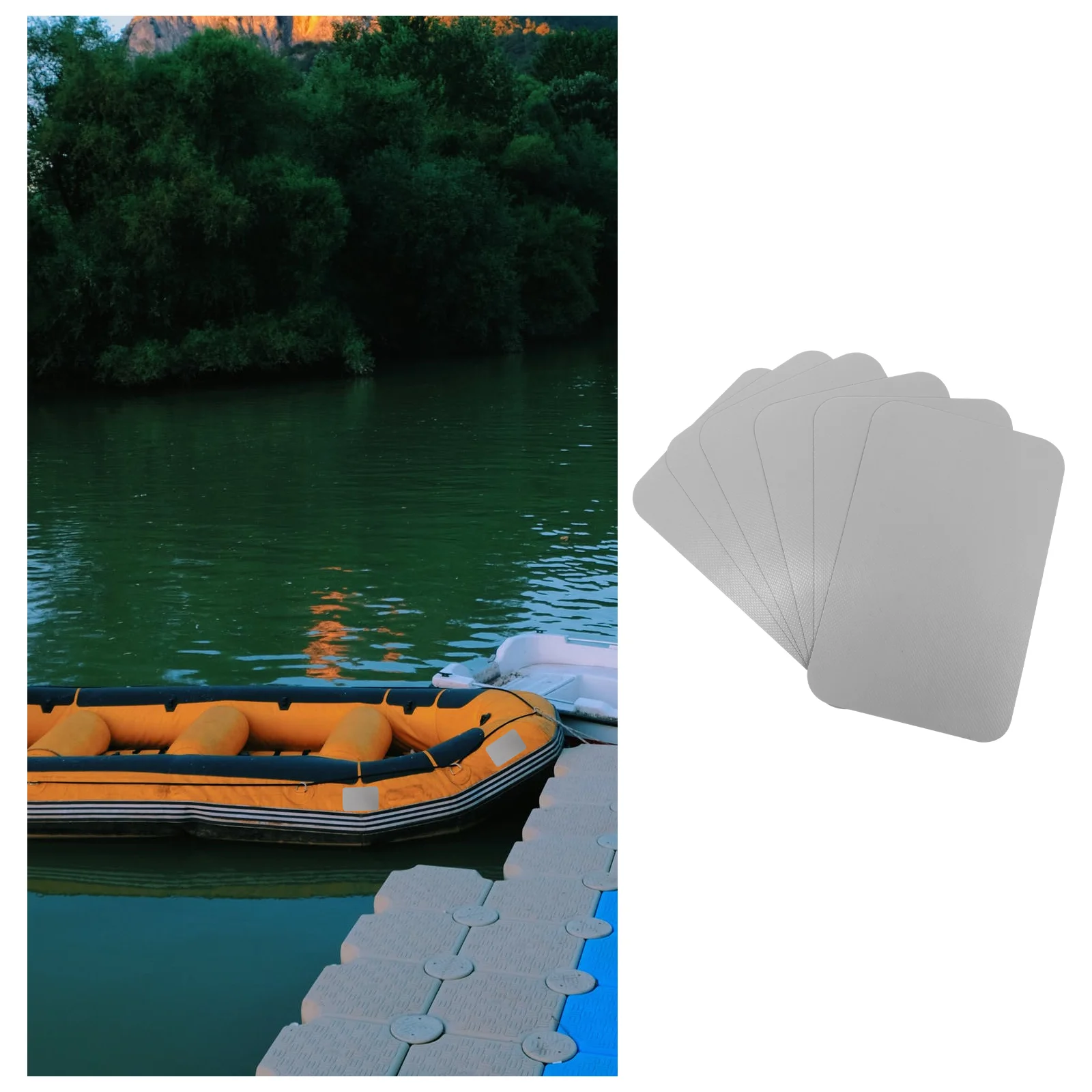 

6 Pcs Kayak Repair Subsidy Pvc Boat Tuning Rubber Supplies for Accessories Inflatable Patches Duct Tape Waterproof Canoe