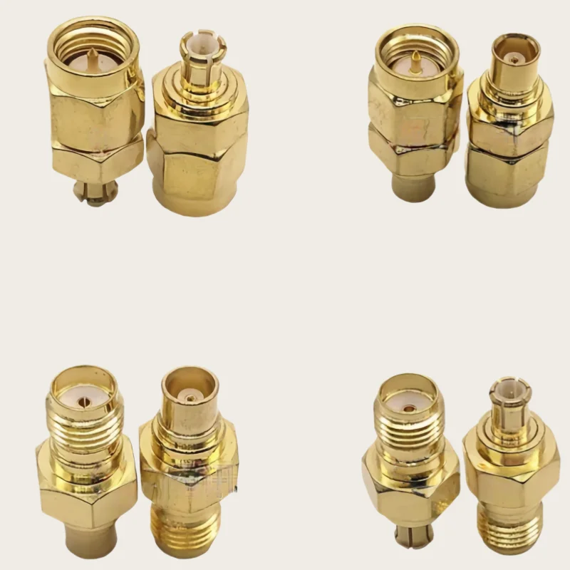 1pcs/lot Adapter SMA to MCX Male Plug & Female Jack Kit Antenna RF Coaxial Adapter 50 Ohm RF Coaxial Connector Kits