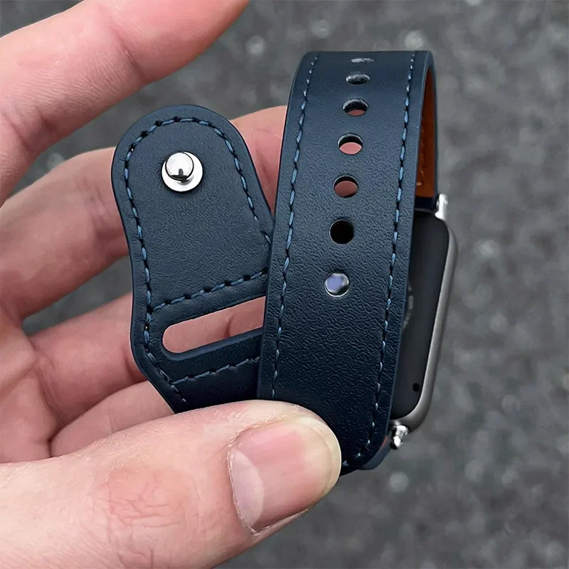 

Кожаный ремешок Pop Sport Loop для Apple Watch, ремешки 41 мм/45 мм 42 мм 46 мм 40-44 мм, браслет IWatch Series 10 9 8 7 4 5 6 Se Ultra 2