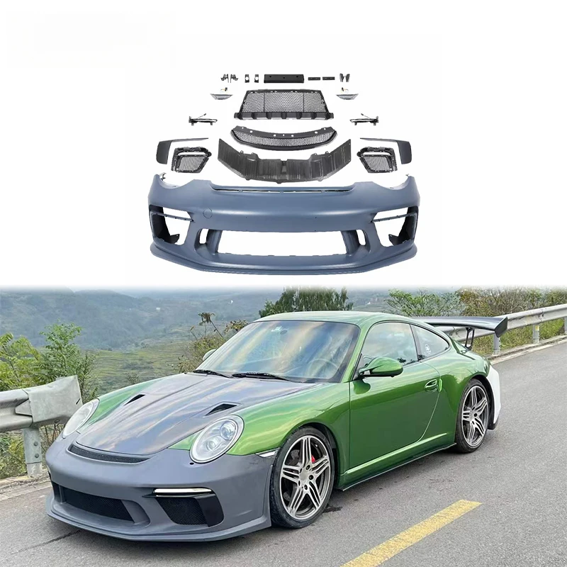 

Premium Car Accessories Tuning Body Kit 997 Upgrade To 991.2 Style Front Bumper Facelift PP Material H High Quality