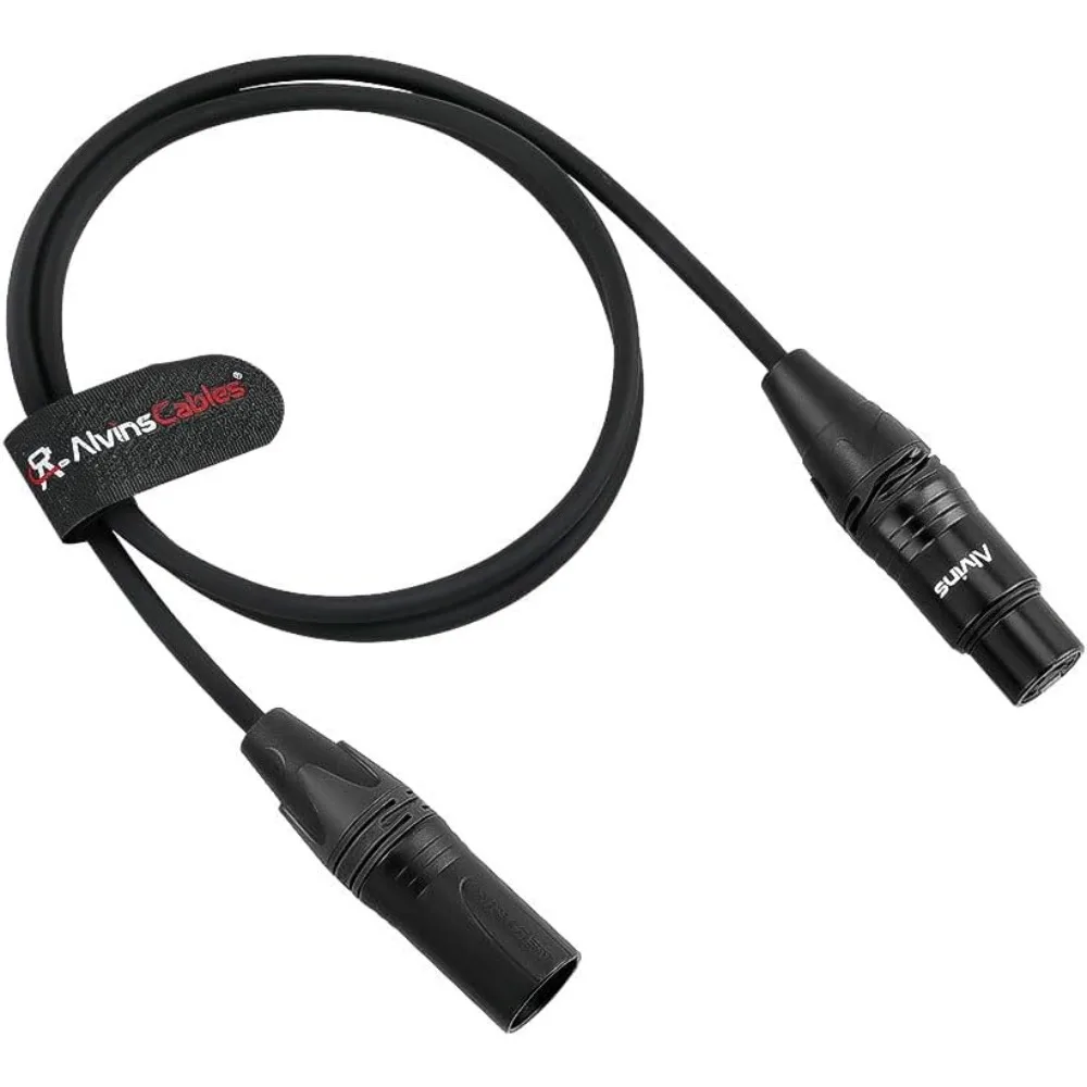 

Alvin's Cables XLR 3 Pin Male to XLR 4 Pin Female Power Cable for Sony Venice F55 SXS, for Canon C400, Blackmagic URSA Mini Pro
