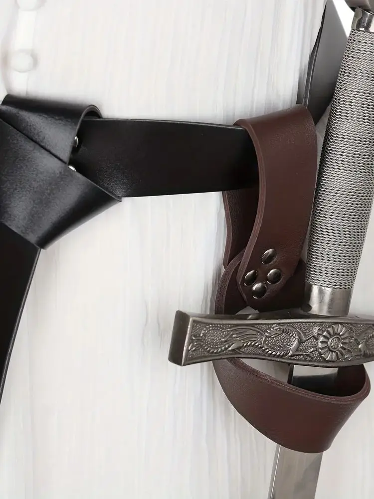 Étui de poignard épée en cuir PU médiéval, support de fourreau de rapière, chevalier Viking, Assassin, guerrier, Costume de Pirate, accessoires de Cosplay