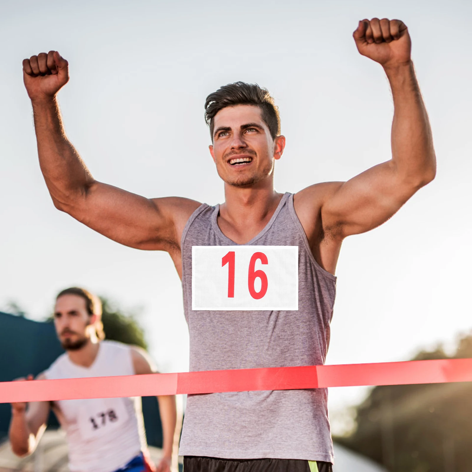 

20 Pcs Number Cloth Running Bib Replacement Portable Bibs for Sports Display Competition Polyester Cotton Race