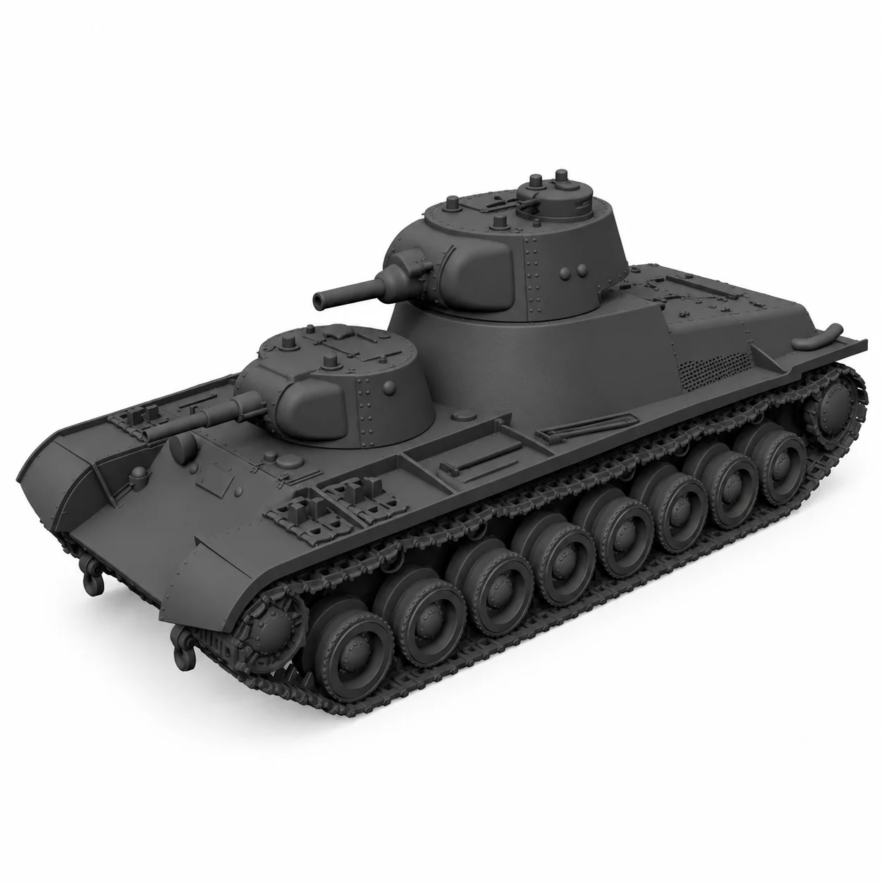 Model Kit Tank - SSMODEL 1/72、1/100、1/144、1/200スケール対応 T-100戦車 レジンモデルキット TSS1440039