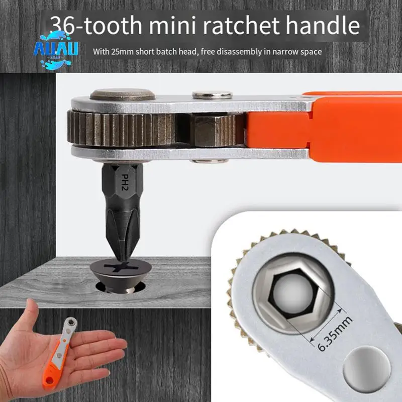 

AUAU-68Pcs Ratchet Screwdriver Bit Combination Set With 36 Teeth Mini Ratchet Handle Suitable For Home And Auto Repair.