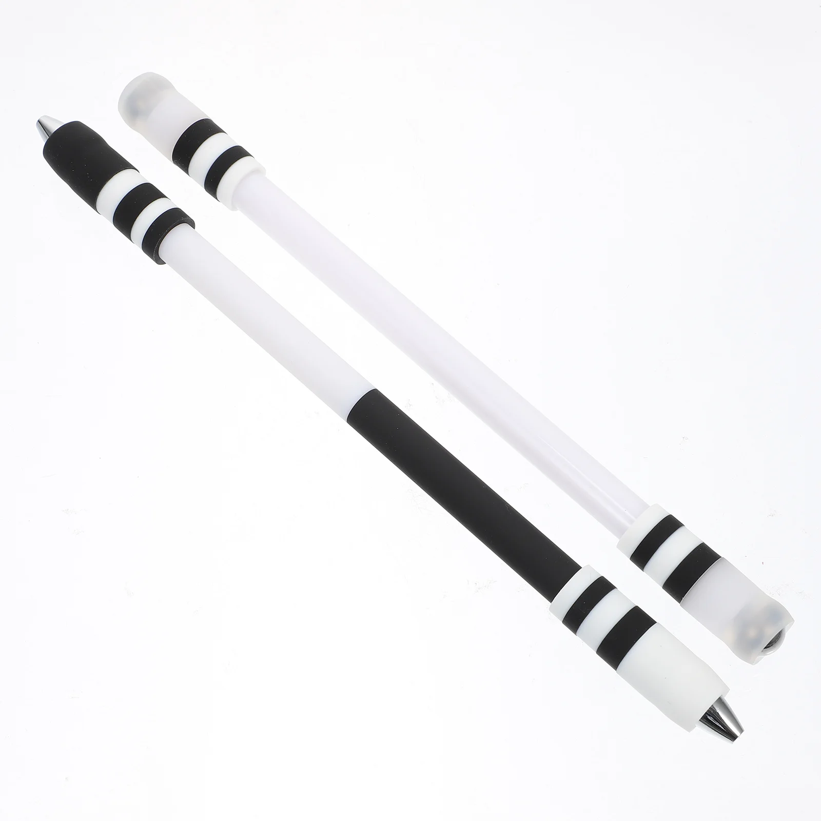 2 Pcs Pen Ballpoint Pens Interesting Flipping Flying Portable Students Toy Silicone Finger Child Gaming Rotating