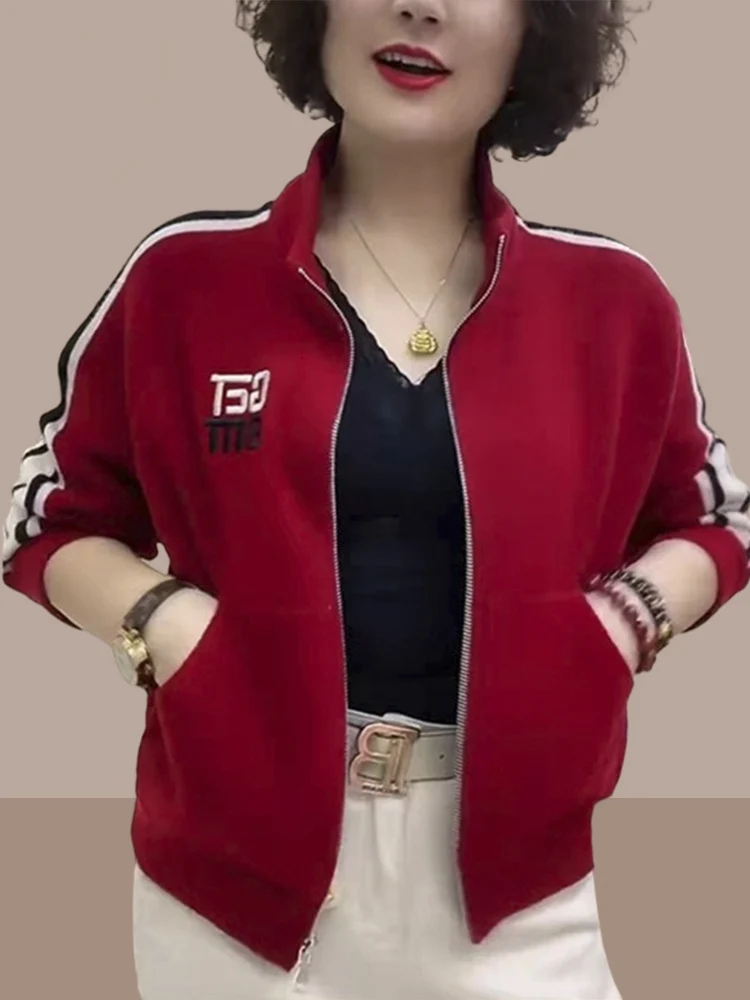 

Loose Casual Long Sve Spring Autumn Women's Jaet Faionable Mom Sle Breathable Straight Cut Coat with kets