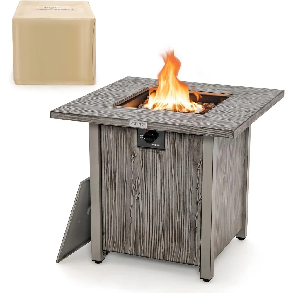 

28-дюймовая пропановая костра, патиоjoy 40 000 BTU, стол для газовой костра с крышкой, лавовыми камнями, защитным чехлом, уличным огнем 2-в-1