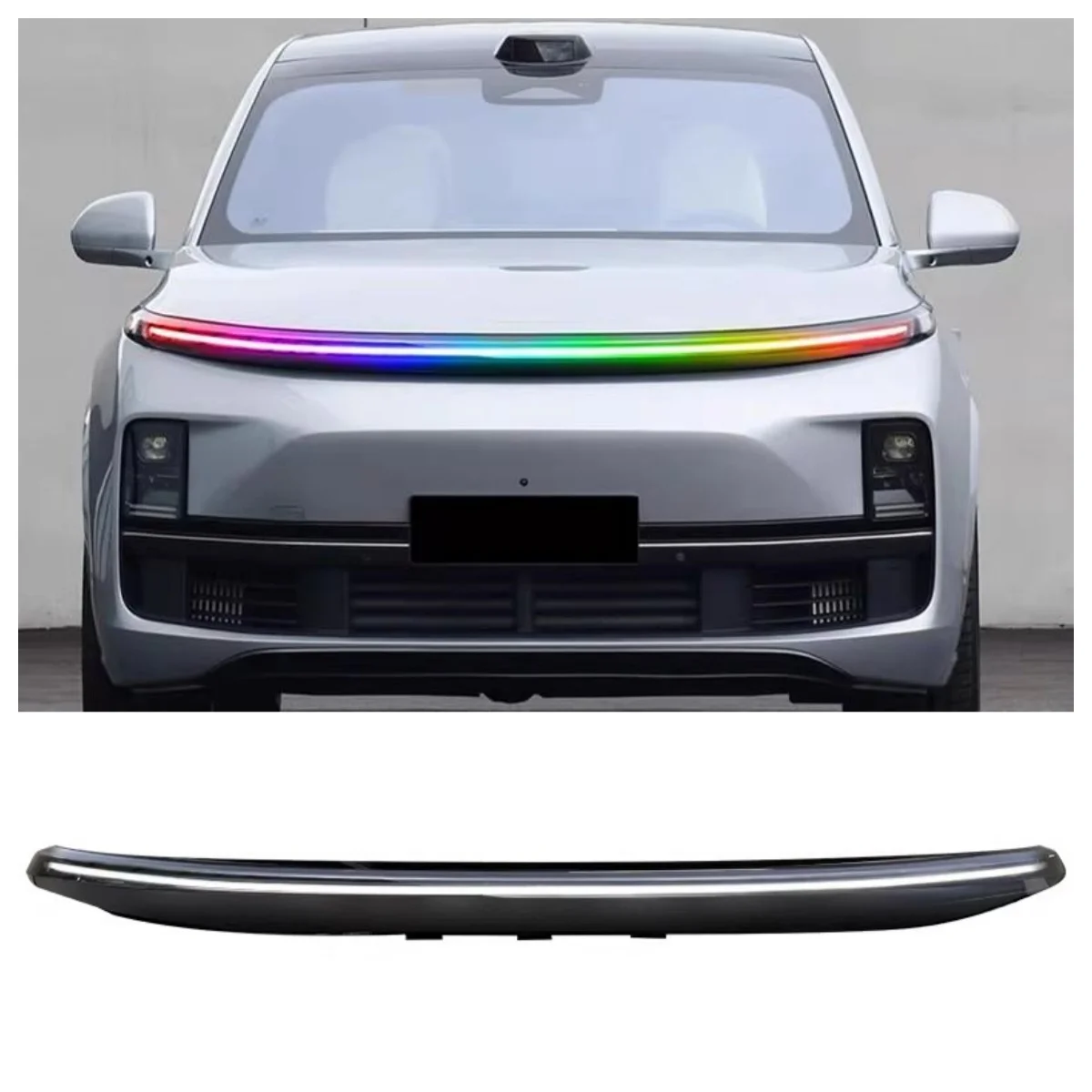 Front Through Light For LEADING IDEAL L9 L8 L7 Modified RGB Driving Headlight Car Daytime Running Lamp