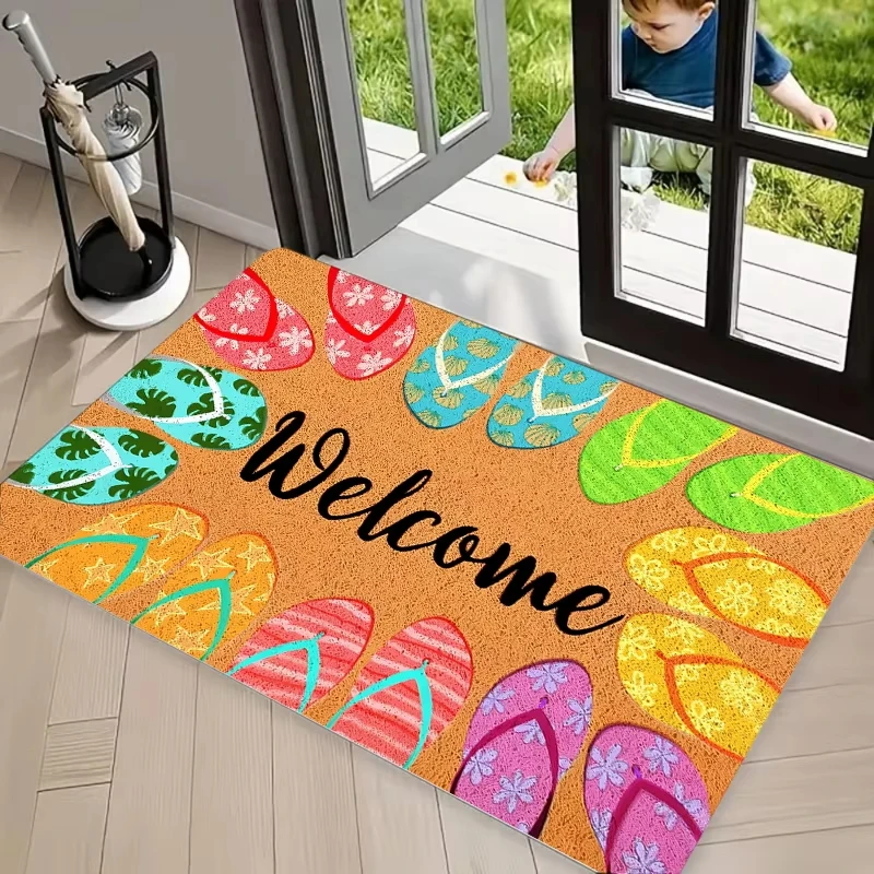 Floor Mat Realistic Seawater & White Foam Design Washable Entry Doormat Summer Tropical Beach Surf Area Rug CarpetNon Slip