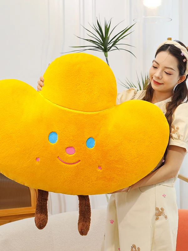 

Cartoon Golden Bear Plu Toy Pillow Creative Wealth Birthday Gift for Colleagues And Best Frie Soft Stuffed Dolls