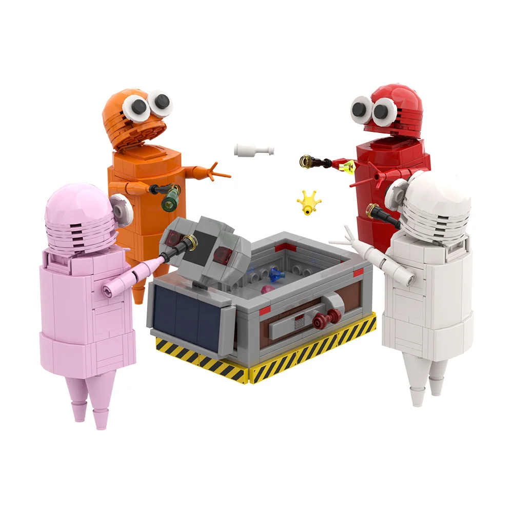 

HOT Game REPO Horror House Party Model Building Blocks MOC Horror House Adventure Tin Man with Trolley Brick Toys Adult Gift