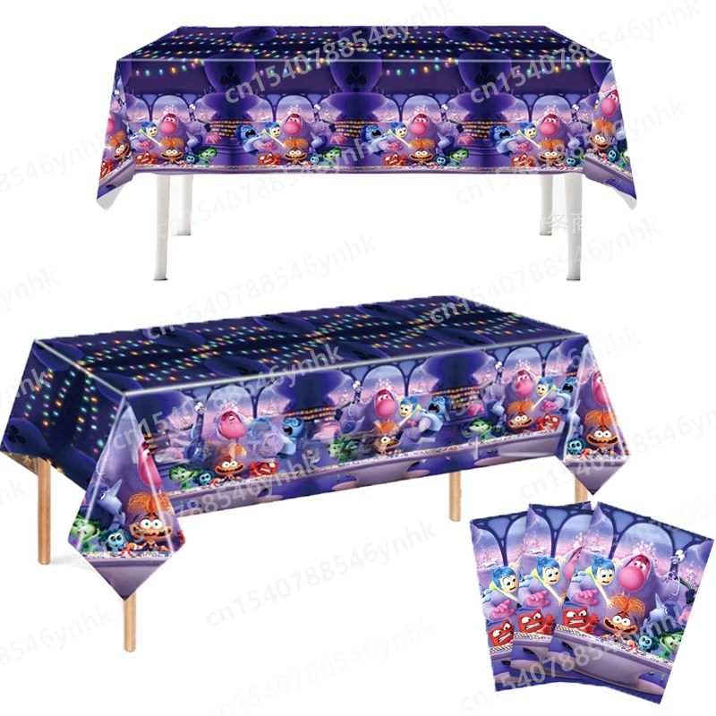 

Disney Movie Inside Out 2 Tablecloth Children Birthday Party Decorations Baby Shower Supplies Disposable TableCover Kids Favors