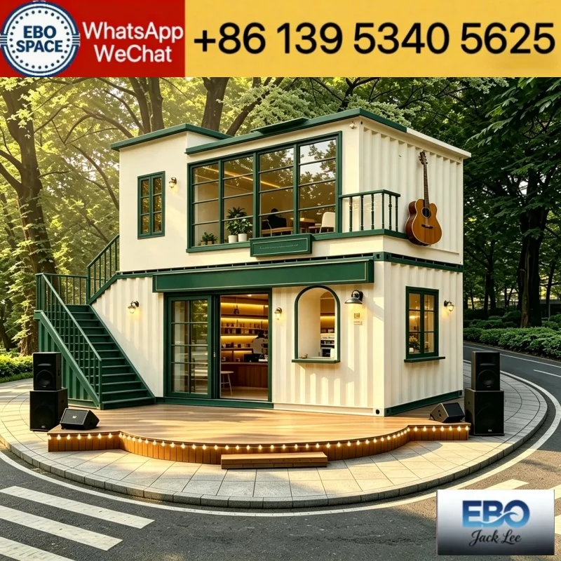 Waterproof Glamping Capsule House 20ft Mobile Prefab Space Cabin Sound Insulation Resort Room