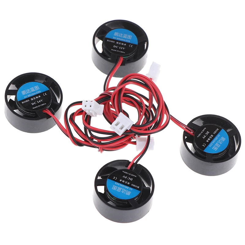 1 Pcs Cooler 2510 25.5x10mm 5V 9V 12V 24V Round 25mm Mini Micro Cooling Fan For LED Lamps Computer Radiator