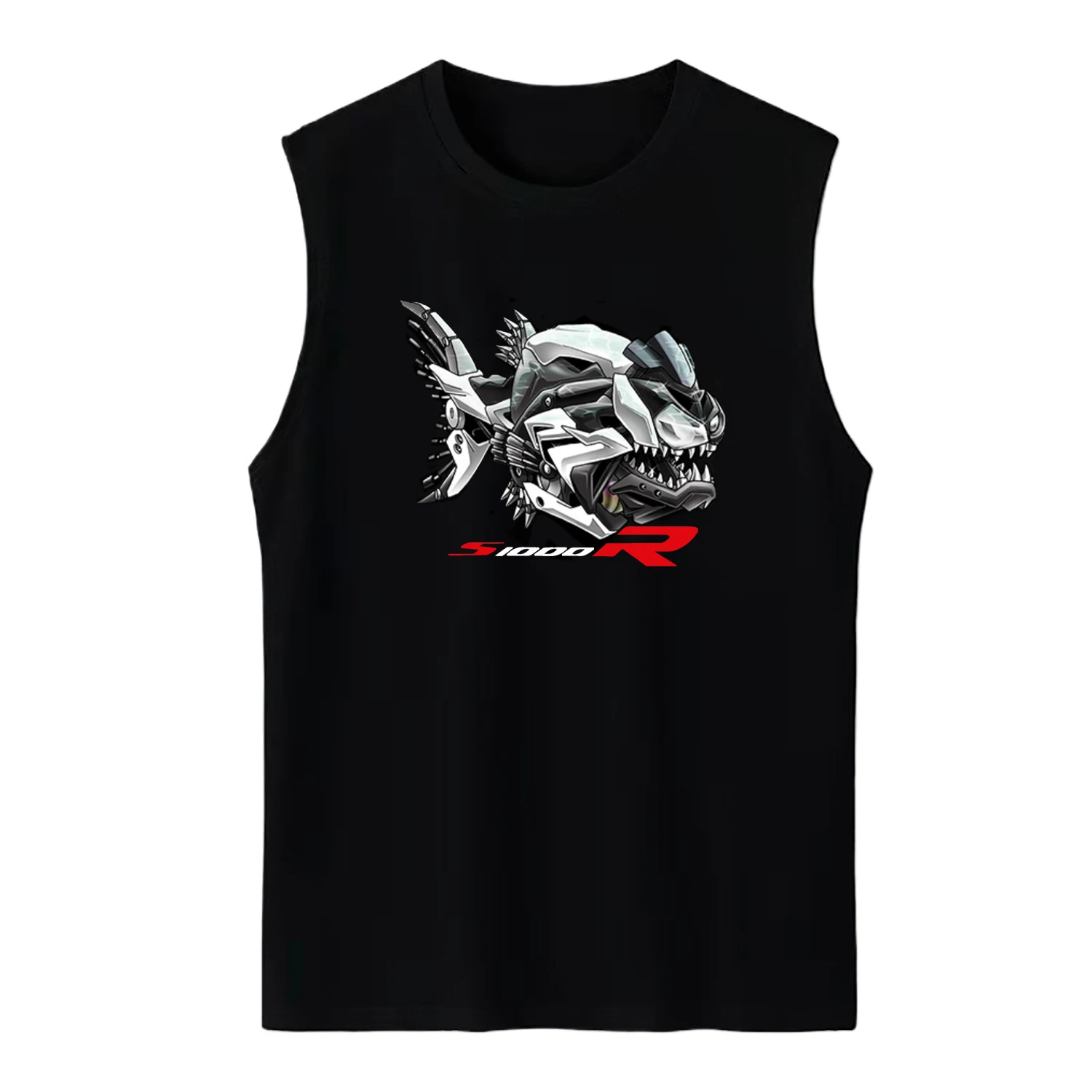 Classic German Motorcycle S1000R Piranha Inspired Tank Top New 100% Cotton O-Neck Casual Mens Vest Sleeveless T-shirt Streetwear