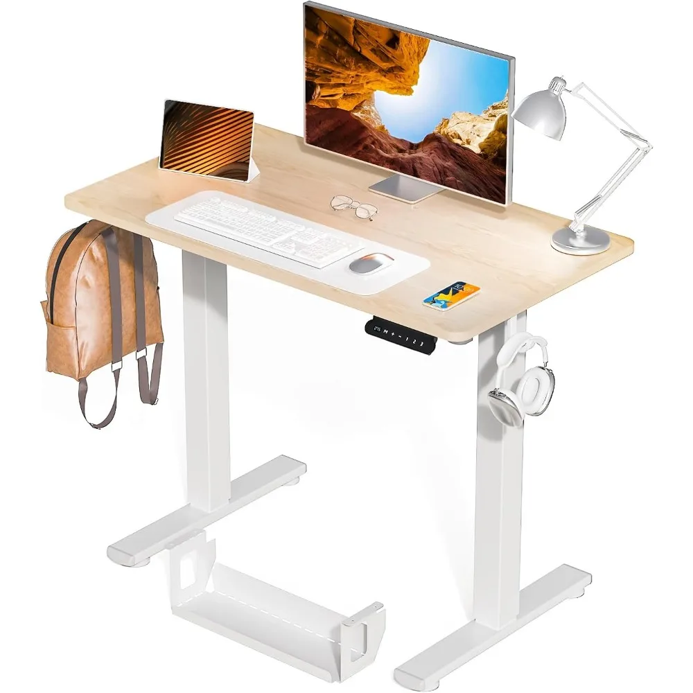 

Standing Desk Height Adjustable Small Electric Stand Up Desks [35 x 20 Inch] - Ergonomic Sit Stand Desk Rising Desks for Home O