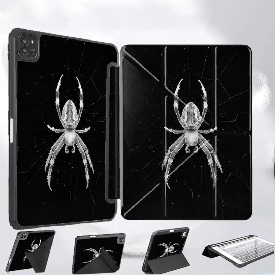 

Чехол-подставка Dark Spider для планшетов iPad Pro 2025, Air 4, 5, M3, M2, M4, 11 дюймов (Pro 11-го, 10-го, 9-го, 8-го, 7-го поколений), 12.9 дюймов, Mini 6, 7