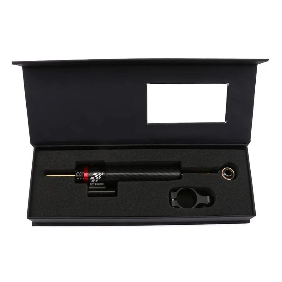 250mm/9.8" Aluminum Motorcycle Steering Damper Stabilizer Rod 16 Adjustment Gear - Image 4