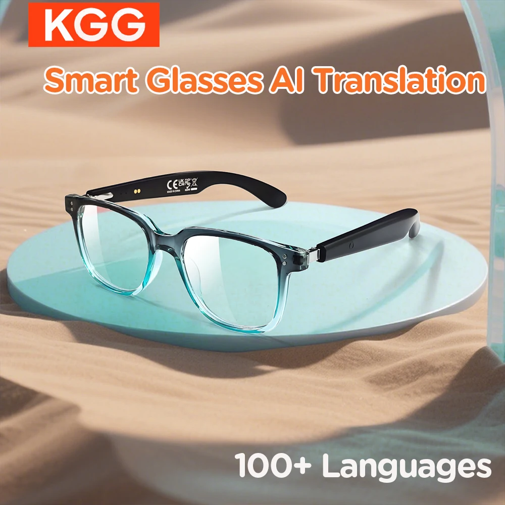 Neue intelligente Brille AI-Übersetzung 100+ Sprachen machen Anrufe erhalten Musik Anrufe Rauschunterdrückung Licht BT TWS-Brille Männer Frauen