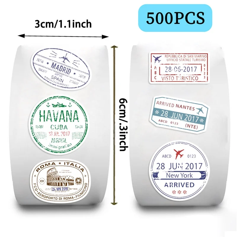 100PCS Vintage Postmark Sticky Paper Labels DIY Sealing Decoration Scrapbooking Thank You Sticker Hand Accounting Supplies